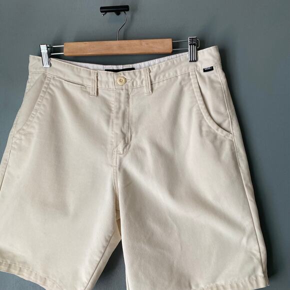 VANS Men's 32R White Ivory Chino Shorts Classic Skater Surfer Cotton Minimalist - Picture 6 of 11